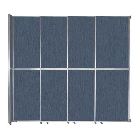 Versare Operable Wall Sliding Room Divider 12'8" x 12'3" Ocean Fabric 1072415-2